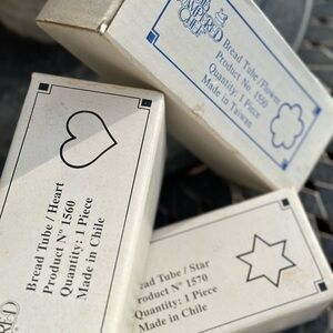 3 Pampered Chef Star, Flower, and Heart Bread Tubes